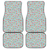 Pastel Cupcake Pattern Print Front and Back Car Floor Mats