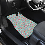 Pastel Cupcake Pattern Print Front and Back Car Floor Mats