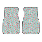 Pastel Cupcake Pattern Print Front Car Floor Mats