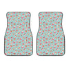 Pastel Cupcake Pattern Print Front Car Floor Mats