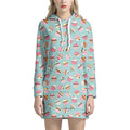 Pastel Cupcake Pattern Print Pullover Hoodie Dress