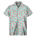 Pastel Cupcake Pattern Print Men's Short Sleeve Shirt