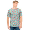 Pastel Cupcake Pattern Print Men's T-Shirt