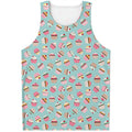 Pastel Cupcake Pattern Print Men's Tank Top