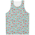 Pastel Cupcake Pattern Print Men's Tank Top