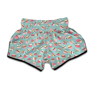 Pastel Cupcake Pattern Print Muay Thai Boxing Shorts