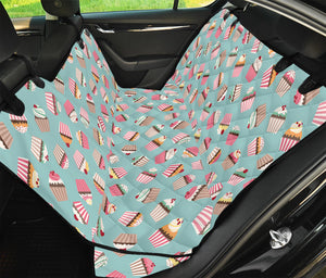 Pastel Cupcake Pattern Print Pet Car Back Seat Cover