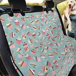 Pastel Cupcake Pattern Print Pet Car Back Seat Cover