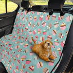 Pastel Cupcake Pattern Print Pet Car Back Seat Cover