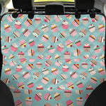 Pastel Cupcake Pattern Print Pet Car Back Seat Cover