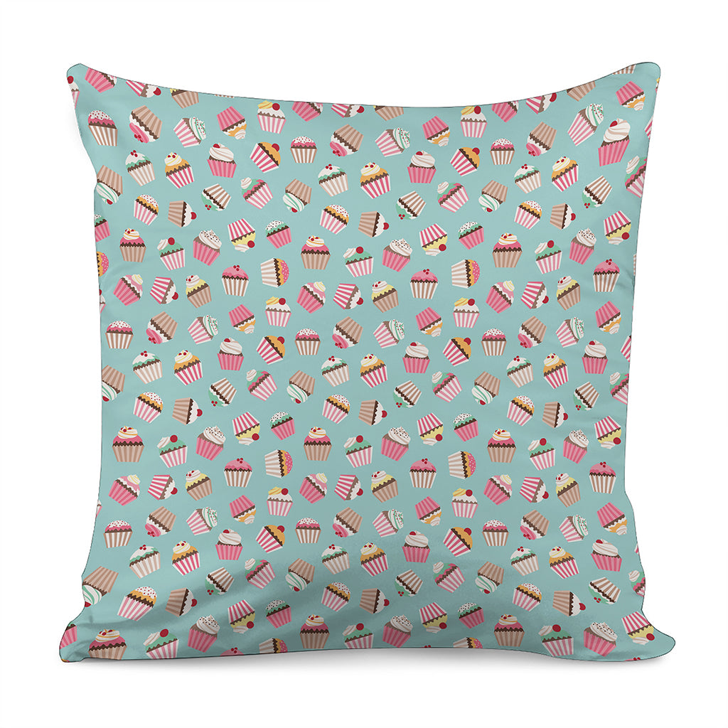 Pastel Cupcake Pattern Print Pillow Cover