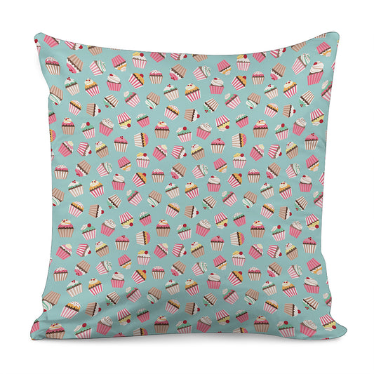Pastel Cupcake Pattern Print Pillow Cover