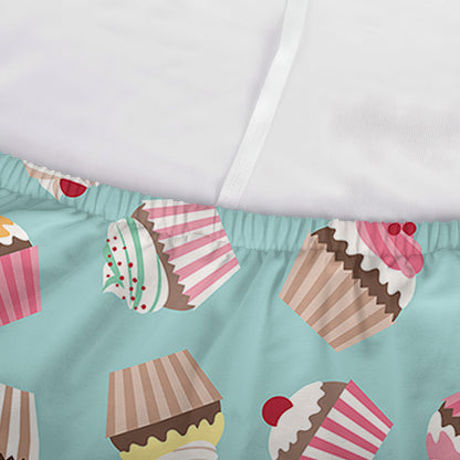 Pastel Cupcake Pattern Print Sofa Cover