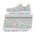 Pastel Cupcake Pattern Print White Running Shoes