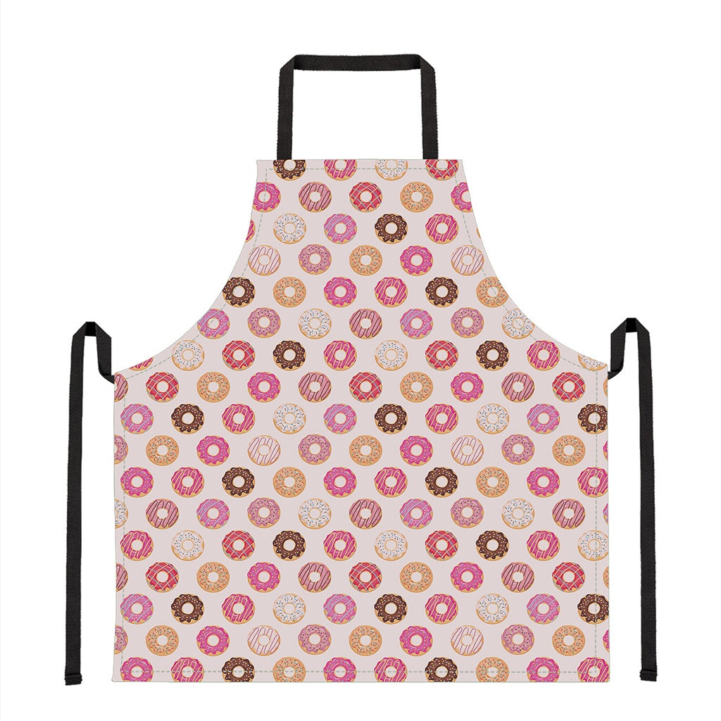 Pastel Donut Pattern Print Apron