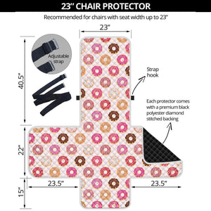 Pastel Donut Pattern Print Armchair Protector