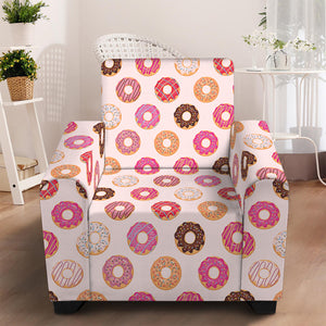 Pastel Donut Pattern Print Armchair Slipcover