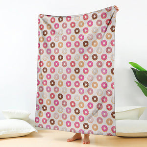 Pastel Donut Pattern Print Blanket