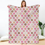 Pastel Donut Pattern Print Blanket