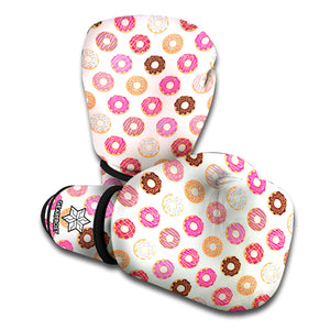 Pastel Donut Pattern Print Boxing Gloves