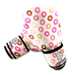 Pastel Donut Pattern Print Boxing Gloves