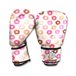 Pastel Donut Pattern Print Boxing Gloves