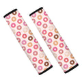 Pastel Donut Pattern Print Car Seat Belt Covers