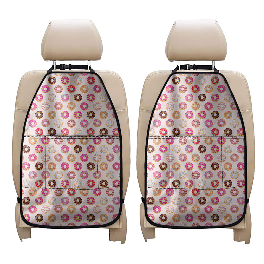 Pastel Donut Pattern Print Car Seat Organizers