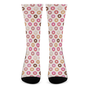 Pastel Donut Pattern Print Crew Socks