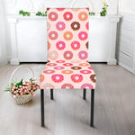 Pastel Donut Pattern Print Dining Chair Slipcover