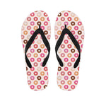 Pastel Donut Pattern Print Flip Flops