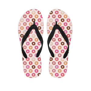 Pastel Donut Pattern Print Flip Flops