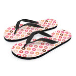 Pastel Donut Pattern Print Flip Flops