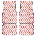 Pastel Donut Pattern Print Front and Back Car Floor Mats