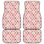 Pastel Donut Pattern Print Front and Back Car Floor Mats