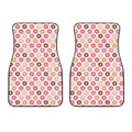 Pastel Donut Pattern Print Front Car Floor Mats