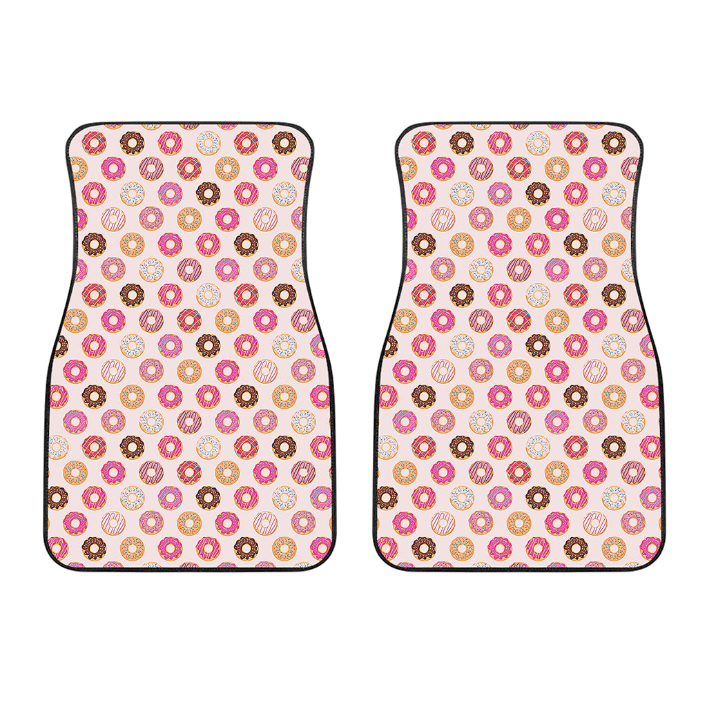 Pastel Donut Pattern Print Front Car Floor Mats