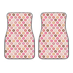 Pastel Donut Pattern Print Front Car Floor Mats