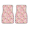 Pastel Donut Pattern Print Front Car Floor Mats