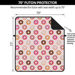 Pastel Donut Pattern Print Futon Protector