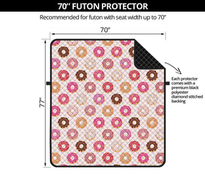 Pastel Donut Pattern Print Futon Protector