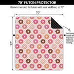 Pastel Donut Pattern Print Futon Protector