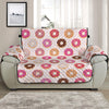 Pastel Donut Pattern Print Half Sofa Protector