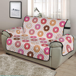 Pastel Donut Pattern Print Half Sofa Protector