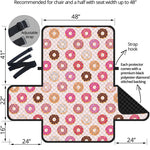 Pastel Donut Pattern Print Half Sofa Protector