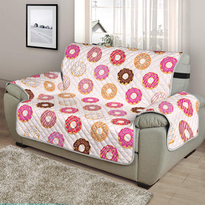 Pastel Donut Pattern Print Half Sofa Protector