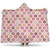 Pastel Donut Pattern Print Hooded Blanket