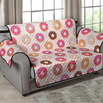 Pastel Donut Pattern Print Loveseat Protector