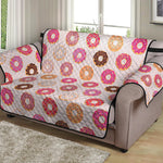 Pastel Donut Pattern Print Loveseat Protector