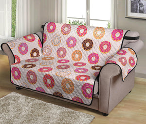 Pastel Donut Pattern Print Loveseat Protector